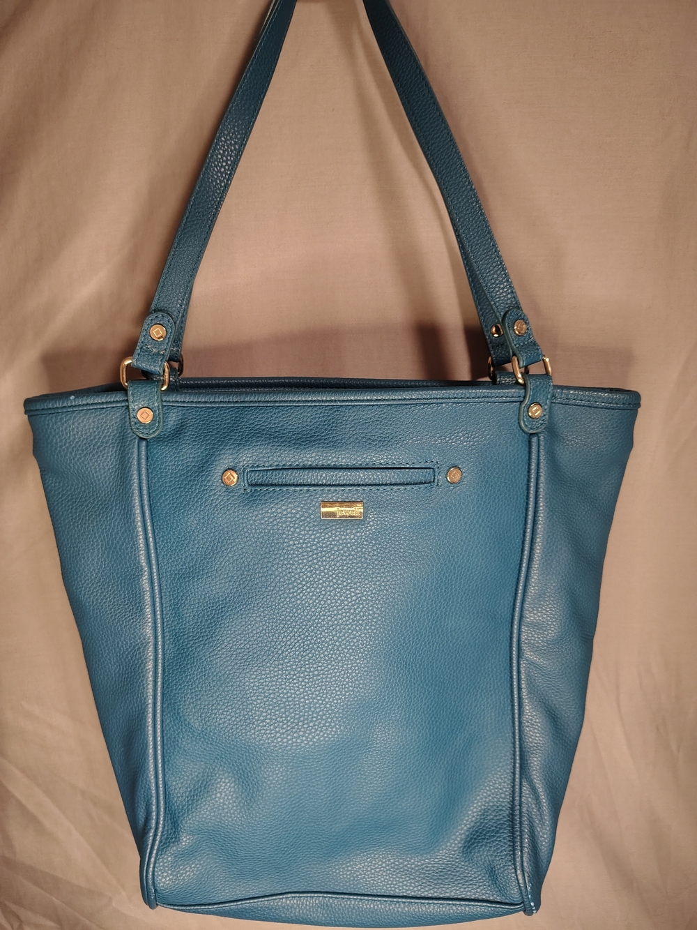 Thirty One Daring Abbey Tote - (RETIRED COLOR) Teal Affair Pebbled Faux Leather